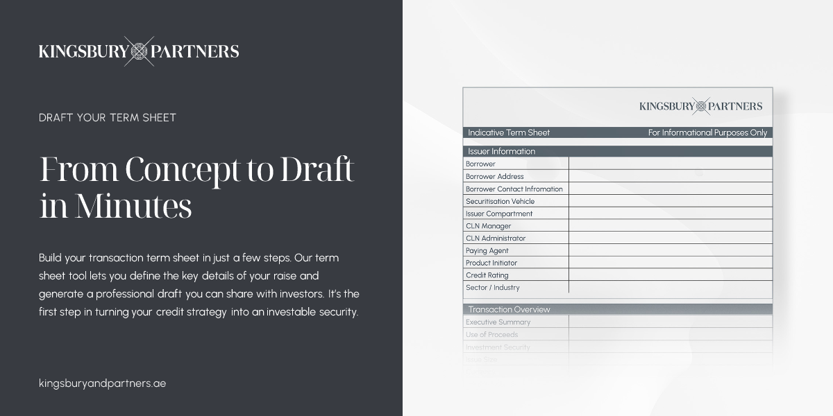 Draft Your Term Sheet | Kingsbury & Partners | Expand Your Private ...